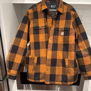 Men’s Sherpa lined Carhartt jacket, size large, never worn